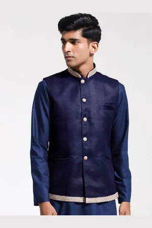 Vastramay Men Woven Design Nehru Jacket