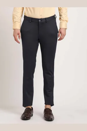 Turtle Men Solid Tailored Skinny Fit Trousers