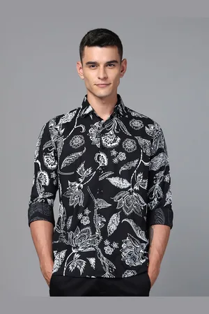 DON VINO Men Spread Collar Floral Printed Slim Fit Casual Shirt