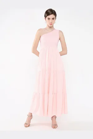 SHOWOFF Women One Shoulder Fit & Flare Maxi Dress