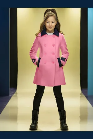 naughty ninos Girls Double-Breasted Pea Coat