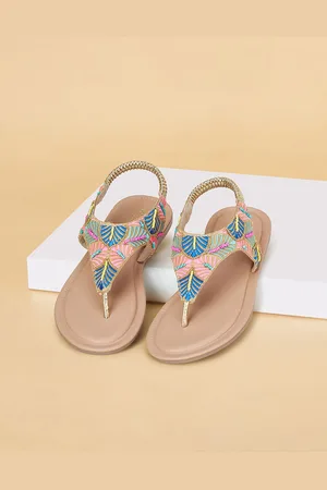 Pantaloons Girls Open Toe T-Strap Thong Flats