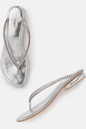 Lino Perros Women Embellished Open Toe Flats