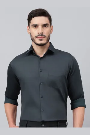 Richlook Men Comfort Spread Collar Solid Cotton Party Shirt