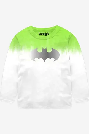 BONKIDS Boys Printed Drop-Shoulder Sleeves Applique T-shirt