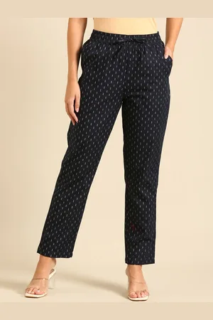 De Moza Women Printed Pleated Trousers