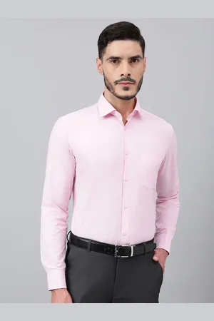 Richlook Men Comfort Spread Collar Solid Cotton Formal Shirt