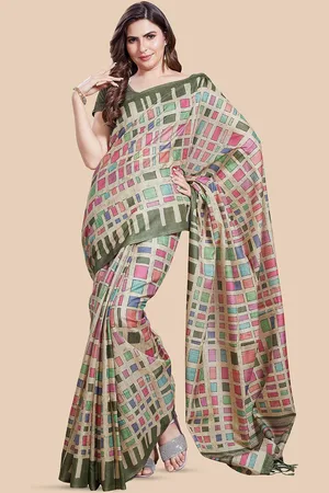 Rani Saahiba Printed Saree With Blouse Piece