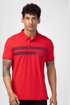 SPYKAR Men Printed Polo Collar Slim Fit T-shirt