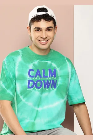 HARVARD Tie and Dye Drop-Shoulder Sleeves Pure Cotton T-shirt