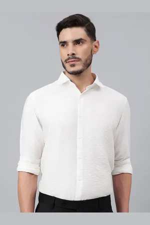 Richlook Men Comfort Spread Collar Solid Cotton Party Shirt