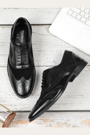 Teakwood Leathers Men Textured Formal Brogues