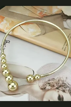 DIVASTRI Stainless Steel Gold-Plated Choker Necklace