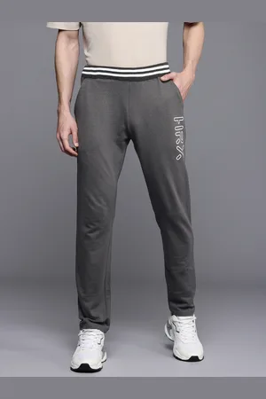 HRX Men Lifestyle Brand Logo Printed Terry Track Pants