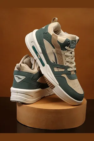 ASIAN Men Colourblocked Round Toe Mid-Top Sneakers
