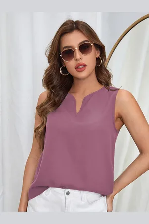 KOTTY Women Notched Round Neck Regular Top