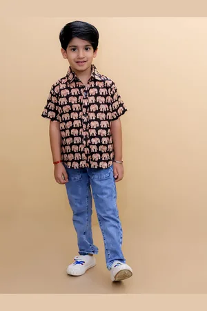 The Mom Store Boys Opaque Casual Shirt