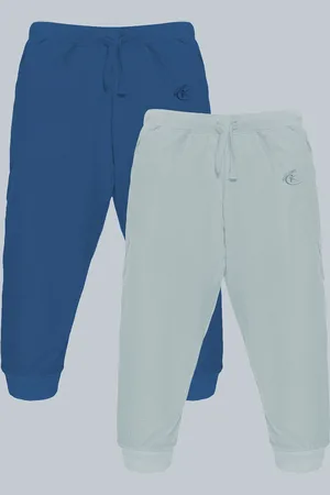 KiddoPanti Kids Pack Of 2 Cotton Mid Rise Joggers