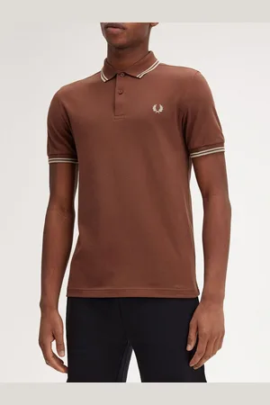Fred Perry Men Polo Collar Applique T-shirt