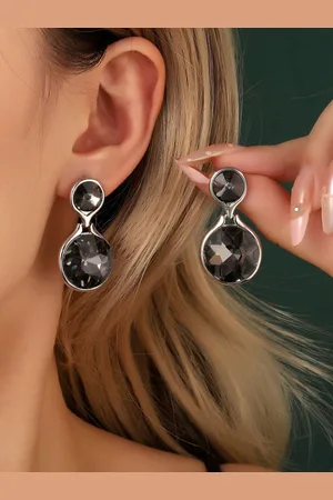 Salty Glinting Luxury Silver Drop Earrings