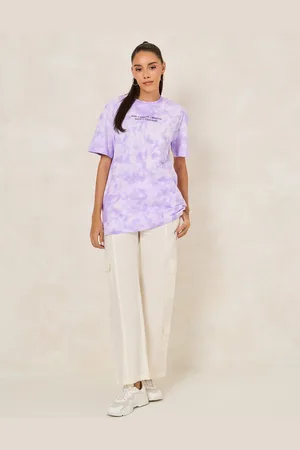 Styli Tie and Dye Drop-Shoulder Sleeves T-shirt