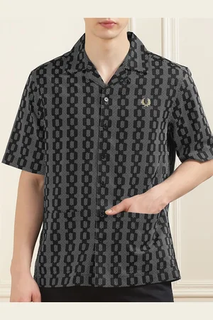 Fred Perry Men Slim Fit Opaque Printed Casual Shirt