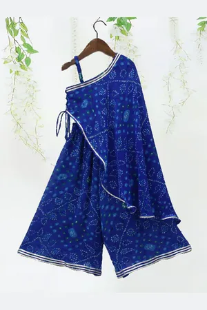 BAESD Girls Printed One Shoulder Top with Palazzo