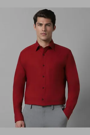 Louis Philippe Men Classic Spread Collar Solid Cotton Formal Shirt