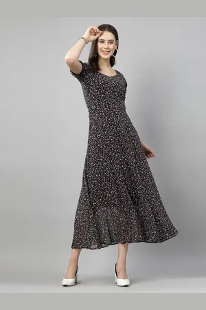 Aayu Floral Print Georgette Maternity Maxi Dress