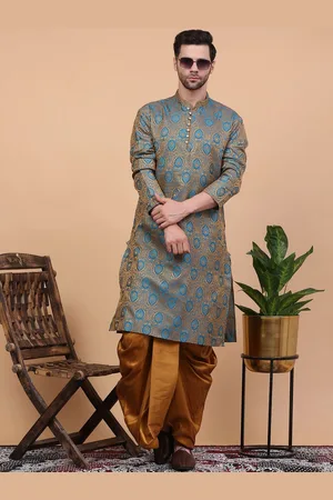 Sydney Heights Ethnic Motifs Woven Design Regular Zari Kurta With Dhoti Pants