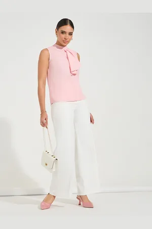 Styli Women Solid High Neck Top