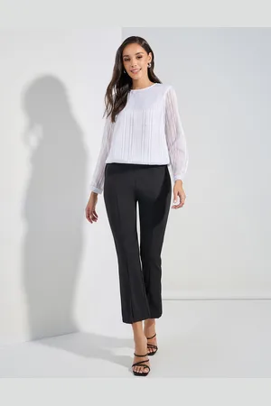 Styli Striped Round Neck Full Sleeve Top With Lining