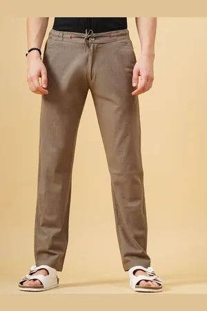 PAUL STREET Men Solid Relaxed Regular Fit Trousers