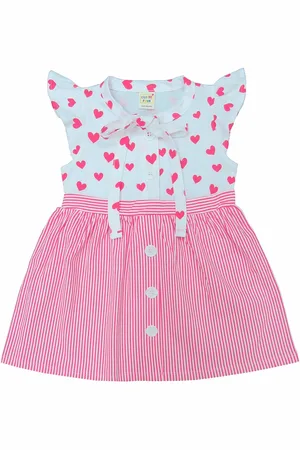 Clothe Funn Girls Conversational Printed Fit and Flare Dress