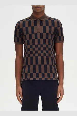 Fred Perry Men Striped Polo Collar Pockets T-shirt