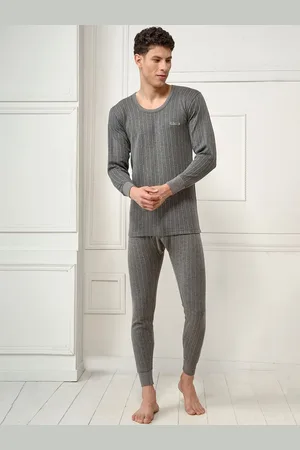 INFERNO Men Polycotton Round Neck Thermal Vest and Pant Set