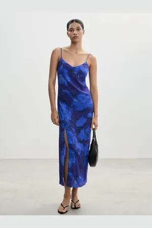 MANGO Printed Sheath Maxi Dress