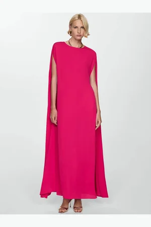 MANGO Slit Sleeve Sheath Maxi Dress