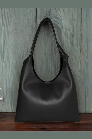 IMARS Women Textured Structured Hobo Bag with Bow Detail