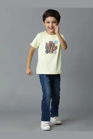 TALES & STORIES Boys Blue Slim Fit Mid-Rise Clean Look Denim Jeans