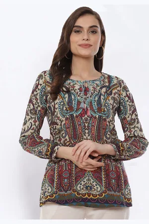 Rangriti Women Ethnic Motifs Printed Round Neck Top