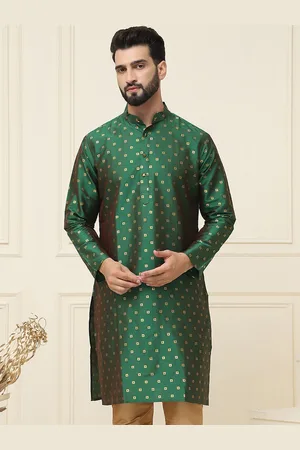 SOJANYA Geometric Printed Band Collar Straight Kurta