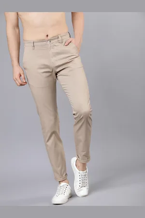 Highlander Men Solid Slim Fit Chinos Trousers