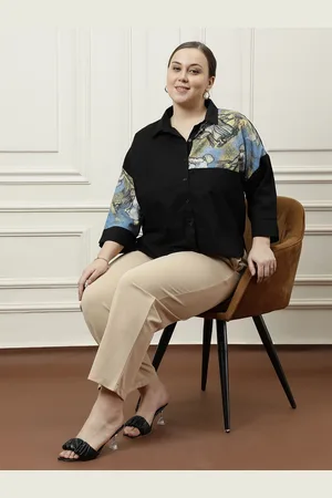 ATHENA Print Cotton Shirt Style Top