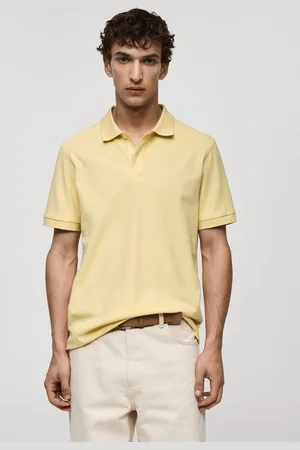 MANGO Pure Cotton Polo Collar T-shirt