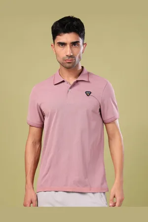 TECHNOSPORT Men UPF50 Solid Polo Collar Slim Fit T-shirt