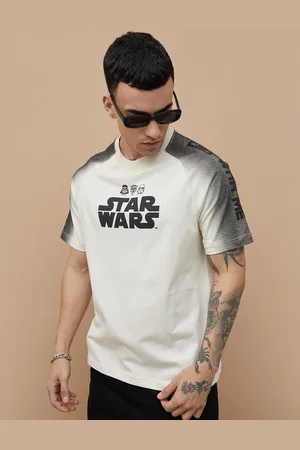 Lifestyle Men Typography Printed Raw Edge T-shirt