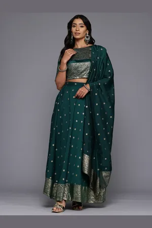 Ahalyaa Printed Foil Print Ready to Wear Lehenga & Blouse With Dupatta
