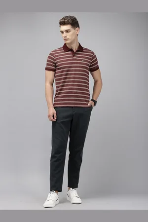 Arrow Striped Sport Polo Collar T-shirt