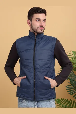 KLOTTHE Men Mock Collar Quilted Jacket